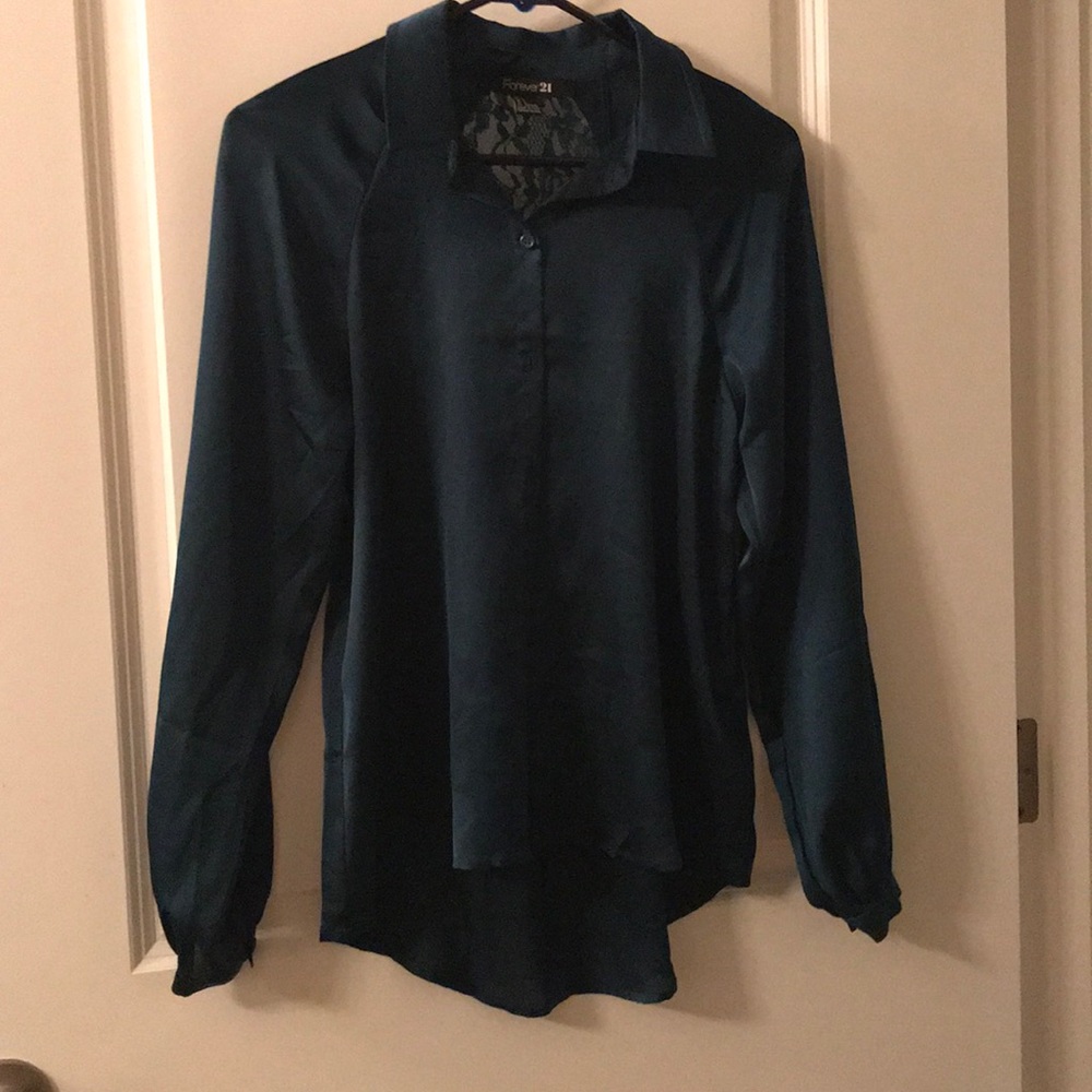 Dark teal blouse